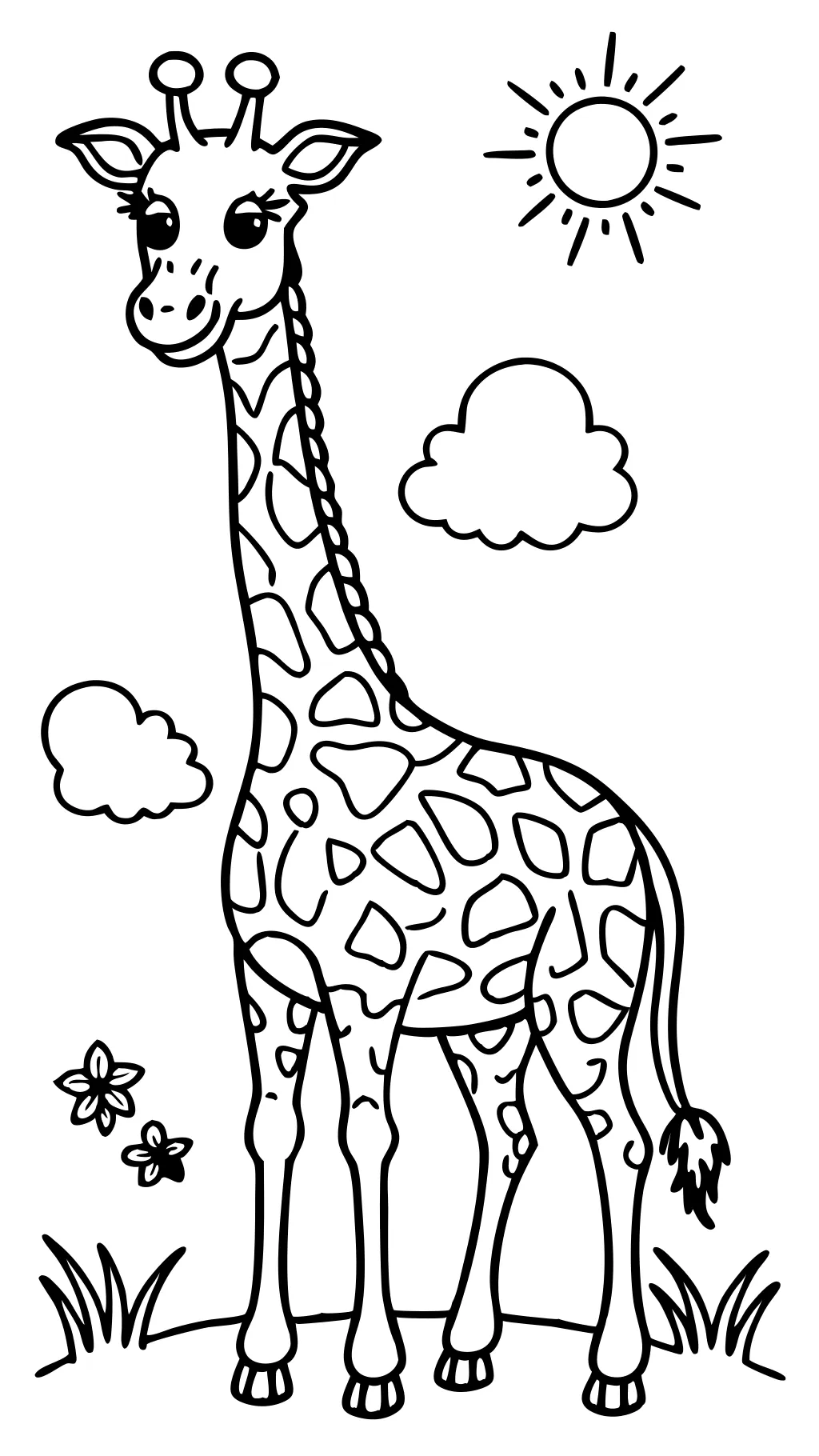 coloriage girafe